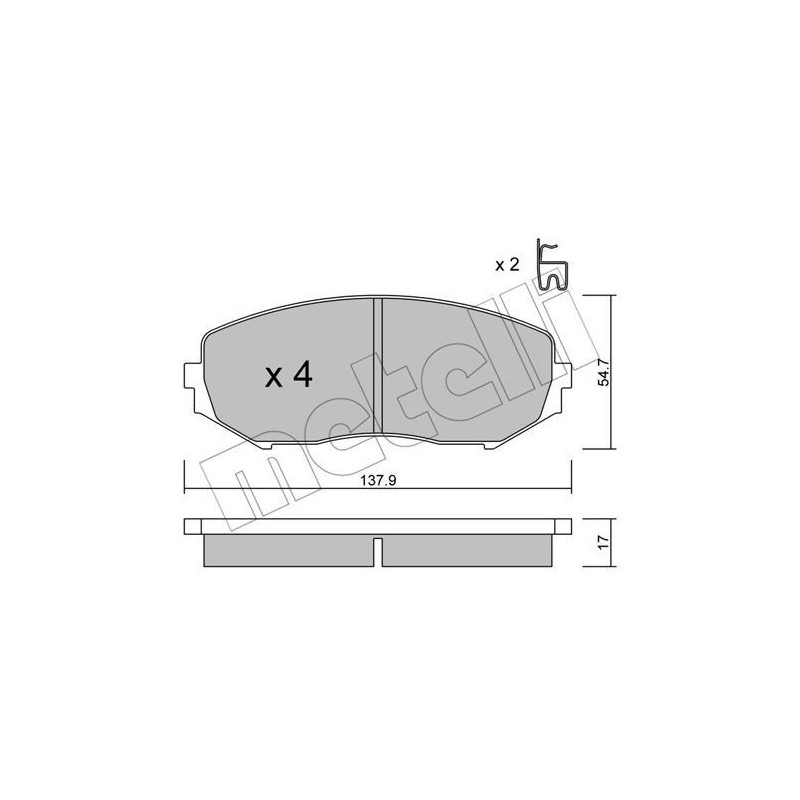 METELLI 22-0766-0 Brzdové destičky