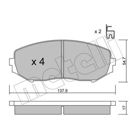 METELLI 22-0766-0 Klocki hamulcowe