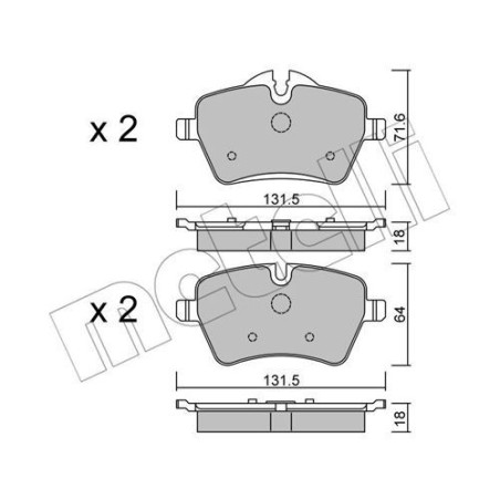 METELLI 22-0768-0 Klocki hamulcowe