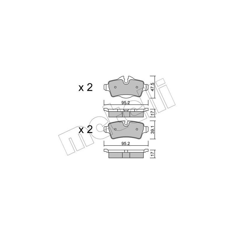 METELLI 22-0769-0 Plaquettes de frein Arrière pour