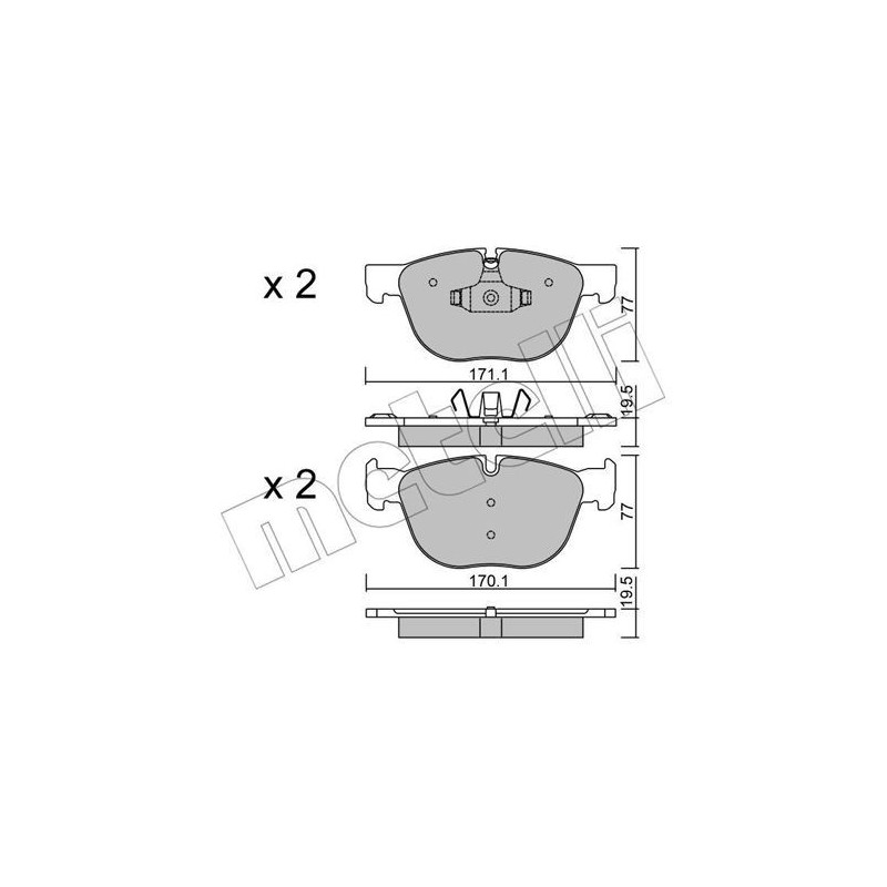 METELLI 22-0770-0 Brake Pads Set Front for