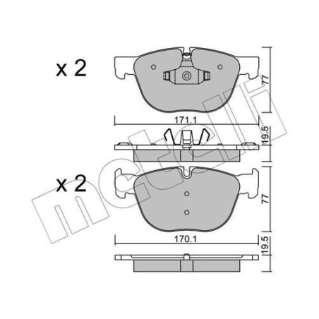 METELLI 22-0770-0 Klocki hamulcowe Przód dla