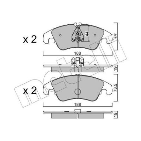 METELLI 22-0775-0 Brake Pads Set Front for