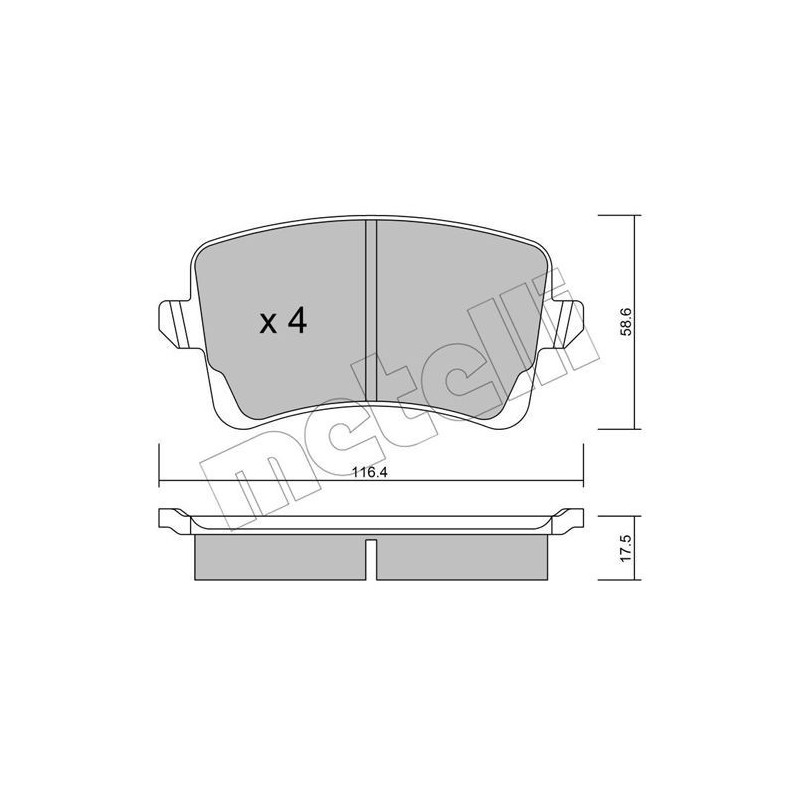 METELLI 22-0776-0 Brake Pads Set