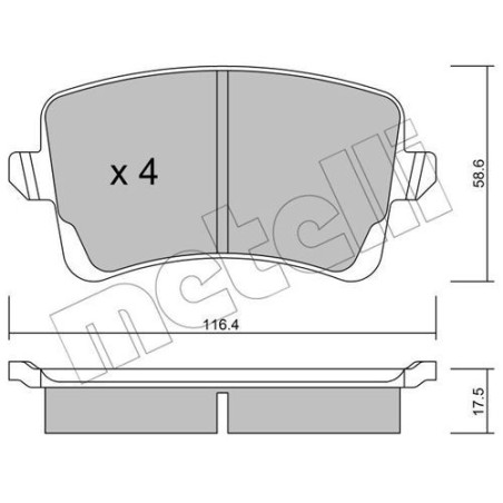 METELLI 22-0776-0 Brake Pads Set