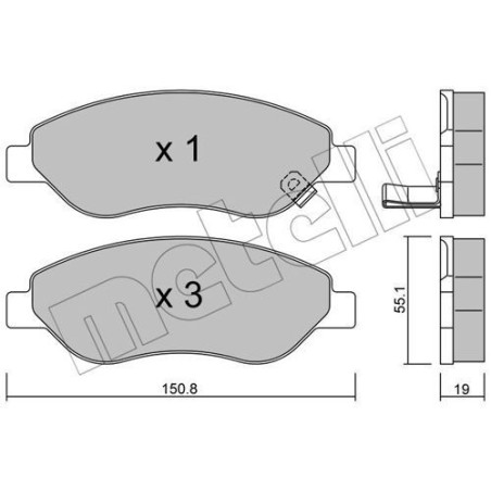 METELLI 22-0777-0 Pastiglie freno