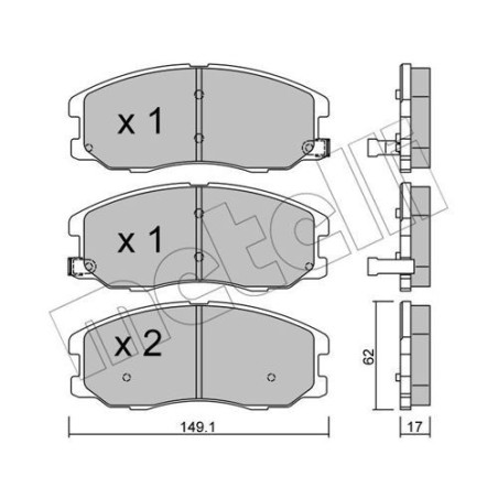 METELLI 22-0778-0 Pastiglie freno Anteriore per