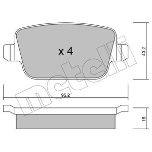 METELLI 22-0780-0 Brake Pads Set