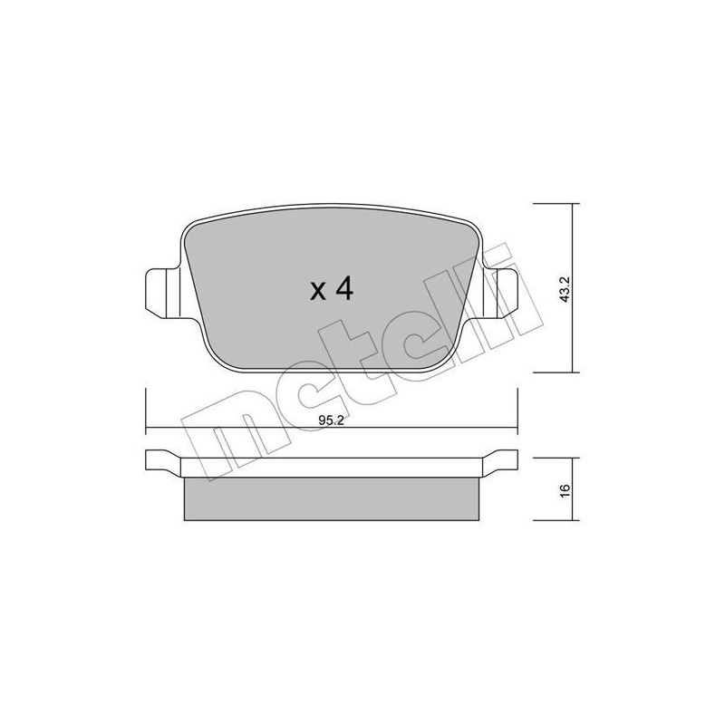 METELLI 22-0780-0 Pastiglie freno
