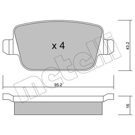 METELLI 22-0780-0 Brzdové platničky