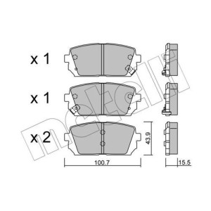 METELLI 22-0784-0 Klocki hamulcowe
