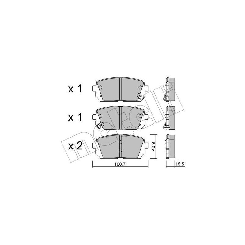 METELLI 22-0784-0 Plaquettes de frein