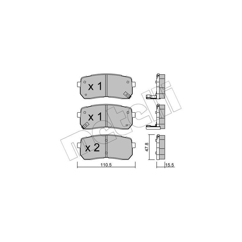 METELLI 22-0786-0 Brzdové platničky