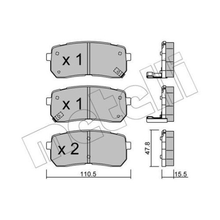 METELLI 22-0786-0 Brake Pads Set
