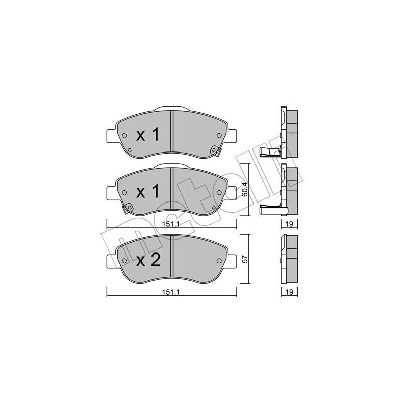METELLI 22-0789-0 Pastillas de freno