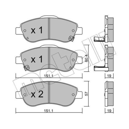 METELLI 22-0789-0 Brzdové destičky
