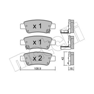 METELLI 22-0790-0 Brake Pads Set