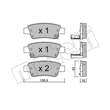 METELLI 22-0790-0 Plaquettes de frein
