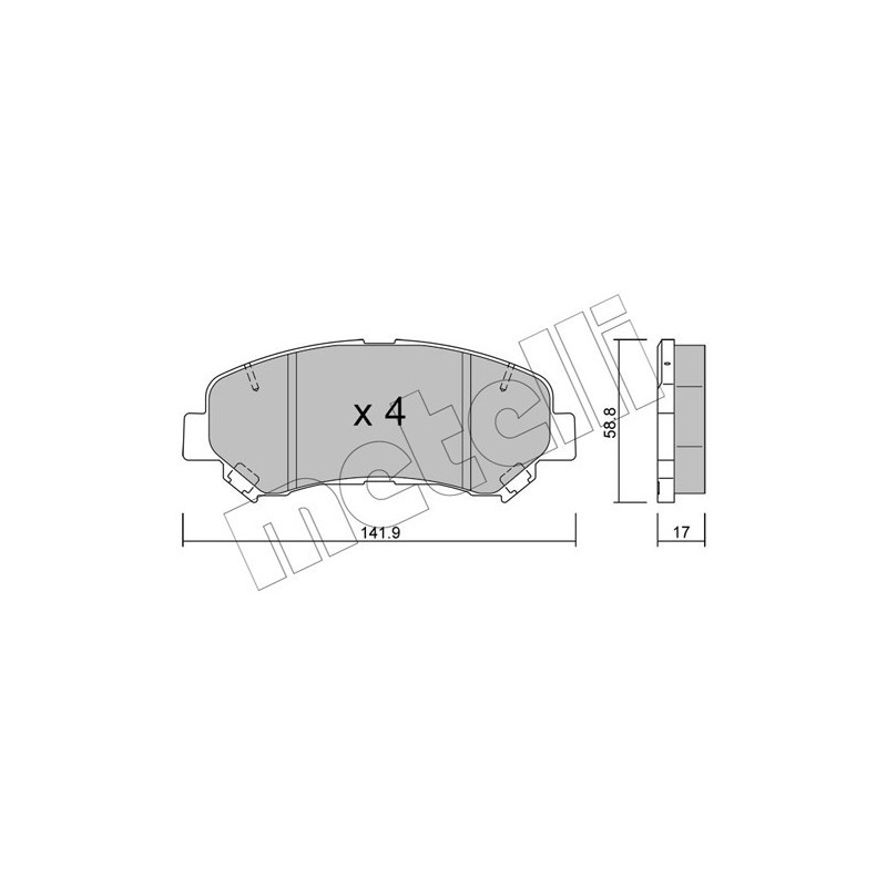 METELLI 22-0792-0 Bremsbeläge Vorne für