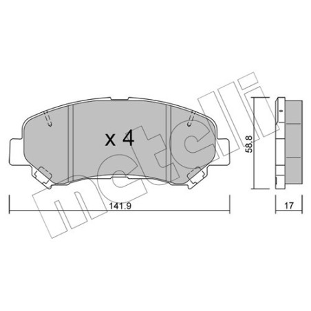 METELLI 22-0792-0 Brzdové platničky Predné pre