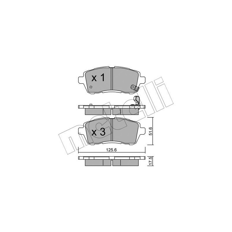 METELLI 22-0793-0 Plaquettes de frein Avant pour