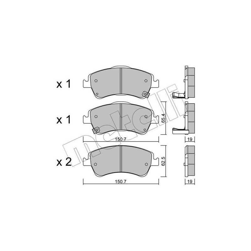 METELLI 22-0795-0 Bremsbeläge Vorne für