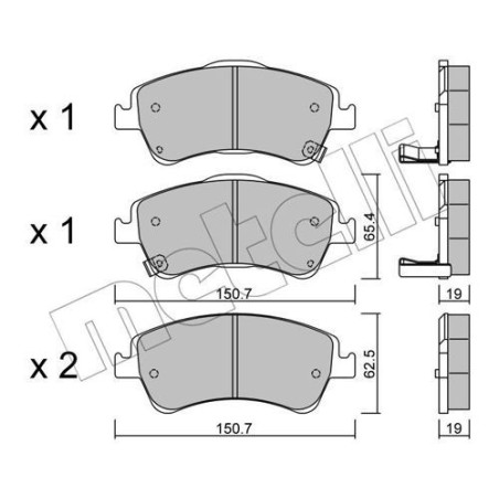 METELLI 22-0795-0 Klocki hamulcowe Przód dla