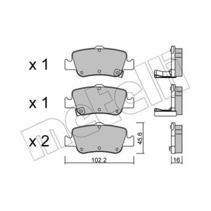 METELLI 22-0796-0 Brzdové destičky