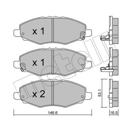 METELLI 22-0798-0 Brake Pads Set