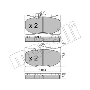 METELLI 22-0799-0 Pastillas de freno Delantero para