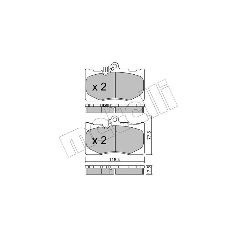 METELLI 22-0799-0 Brzdové platničky Predné pre