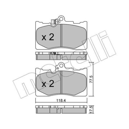 METELLI 22-0799-0 Klocki hamulcowe Przód dla