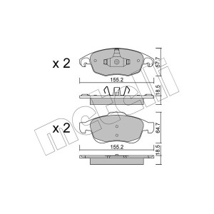 METELLI 22-0800-0 Klocki hamulcowe