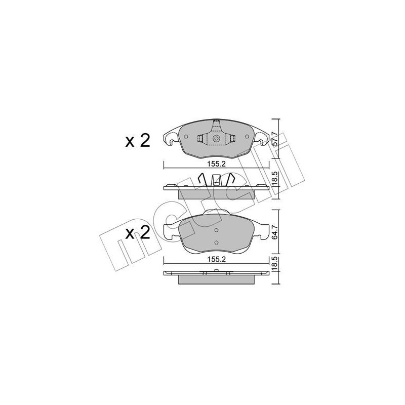 METELLI 22-0800-0 Brake Pads Set