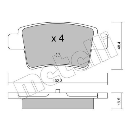 METELLI 22-0801-0 Pastiglie freno