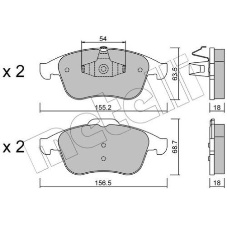 METELLI 22-0803-0 Brake Pads Set