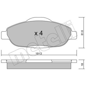 METELLI 22-0804-0 Plaquettes de frein