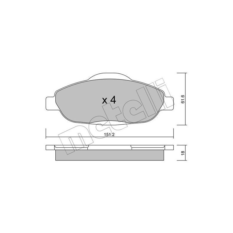 METELLI 22-0804-0 Brake Pads Set