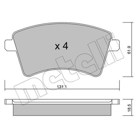 METELLI 22-0812-0 Brake Pads Set Front for
