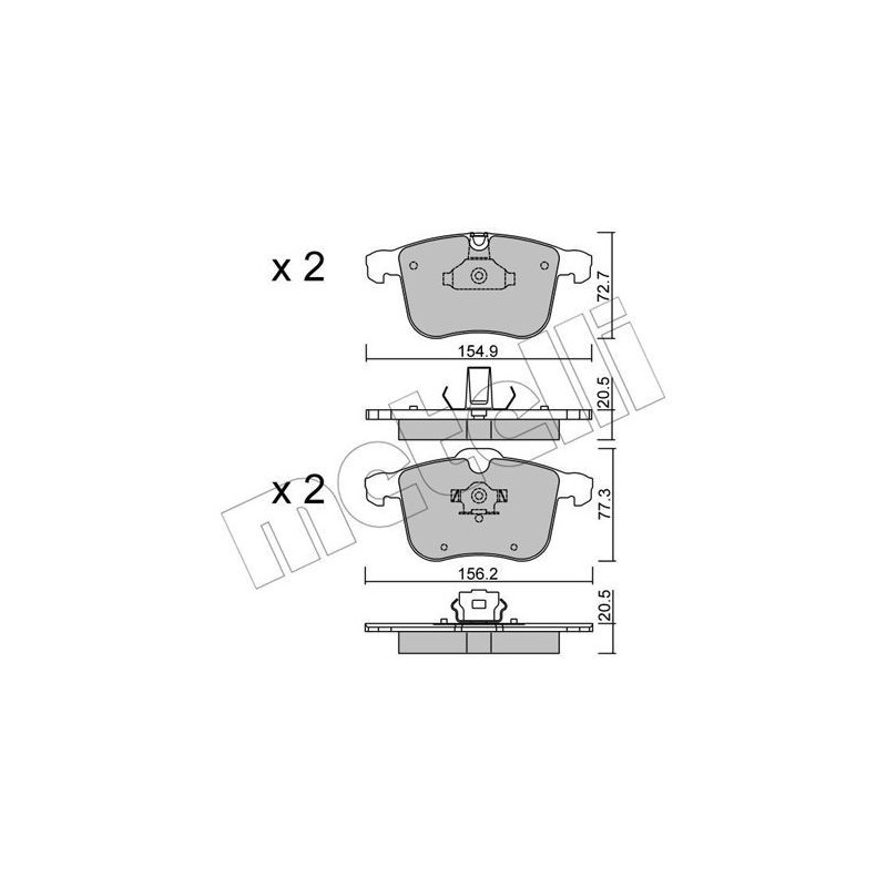 METELLI 22-0813-0 Pastiglie freno Anteriore per