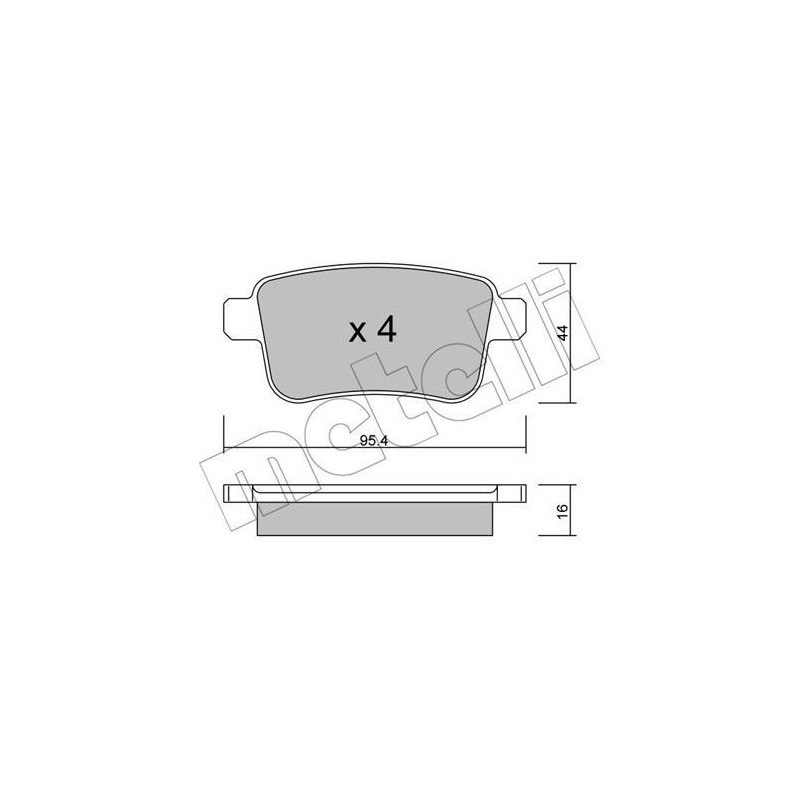 METELLI 22-0814-0 Bremsbeläge Hinten für