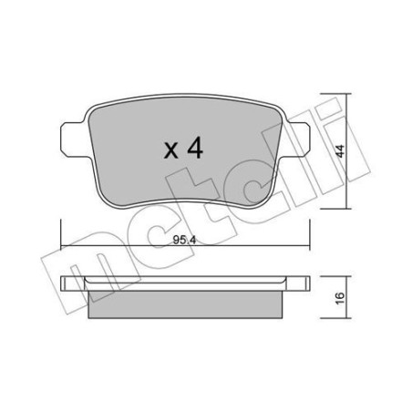 METELLI 22-0814-0 Brake Pads Set Rear for