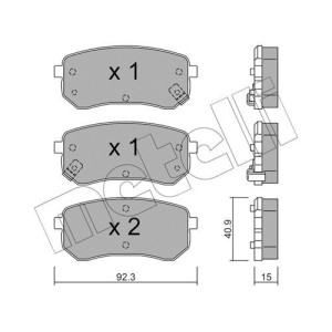 METELLI 22-0815-0 Pastillas de freno