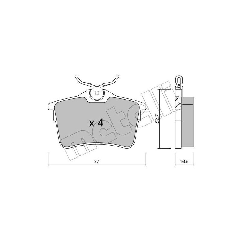 METELLI 22-0816-0 Bremsbeläge Hinten für