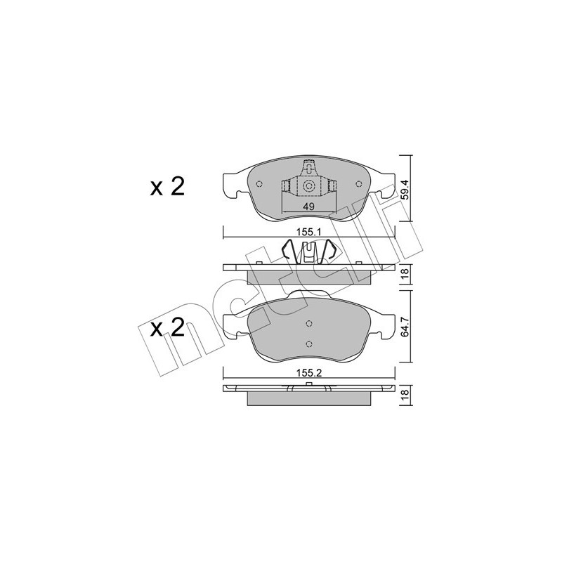 METELLI 22-0817-0 Plaquettes de frein