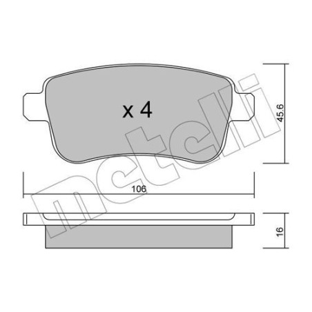 METELLI 22-0818-0 Plaquettes de frein Arrière pour