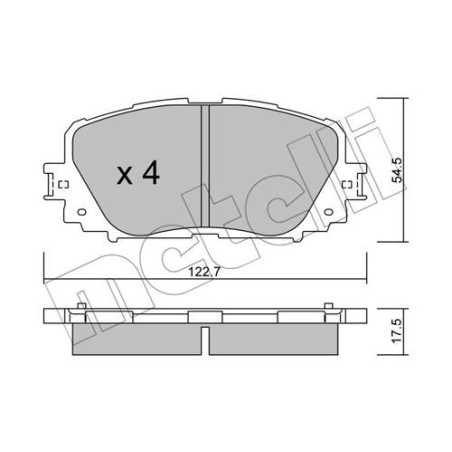 METELLI 22-0820-0 Brzdové platničky Predné pre