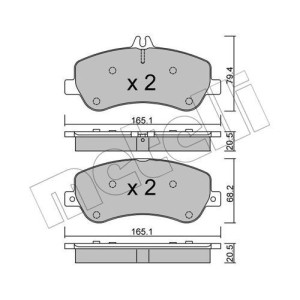 METELLI 22-0825-0 Brzdové platničky Predné pre