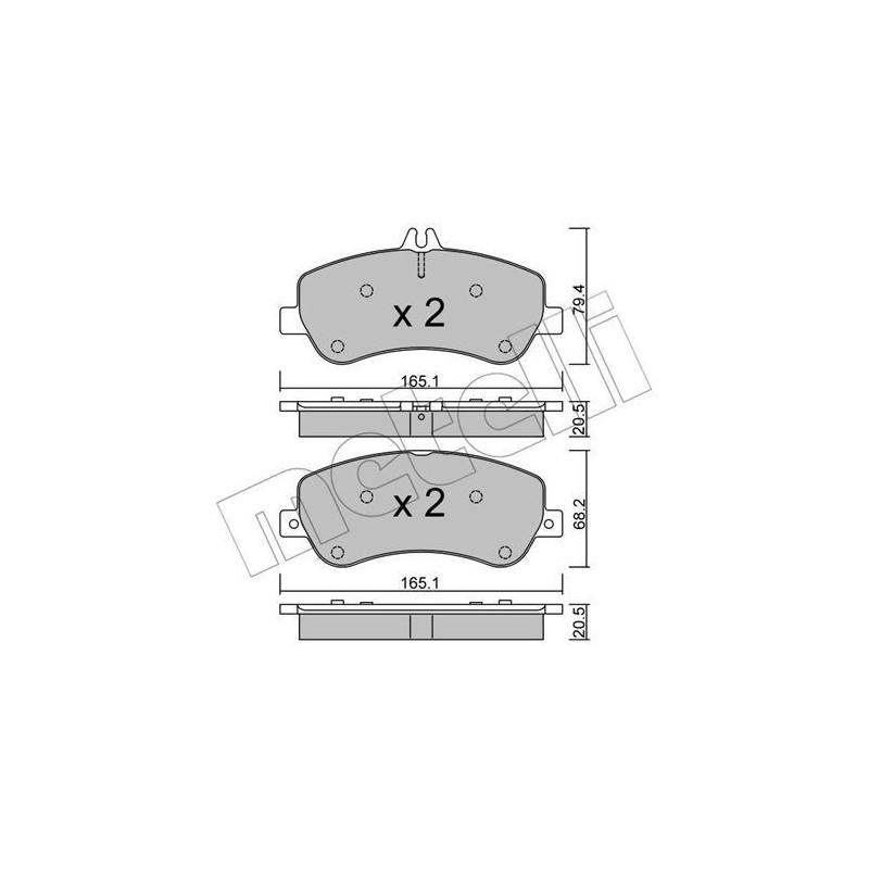 METELLI 22-0825-0 Pastillas de freno Delantero para