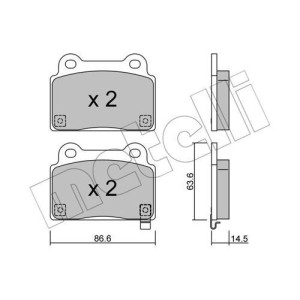 METELLI 22-0826-0 Plaquettes de frein